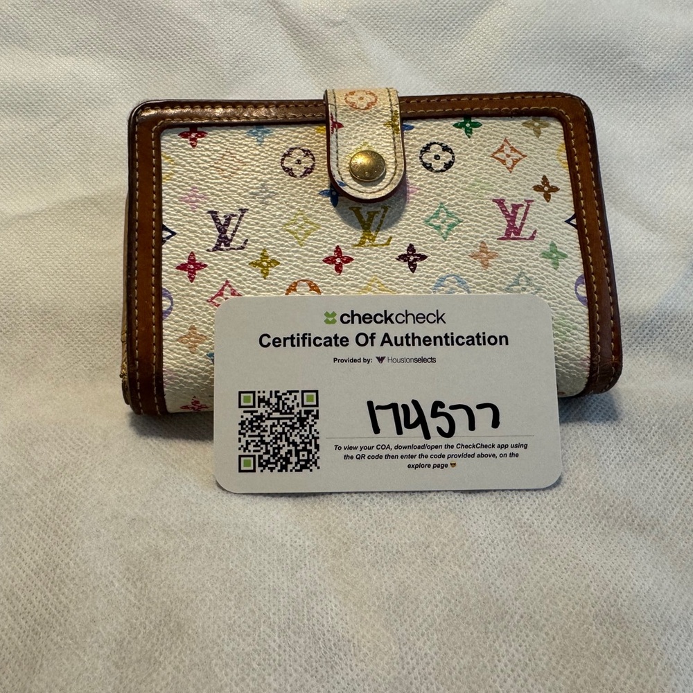Louis Vuitton Multicolor Monogram Canvas Kisslock with COA